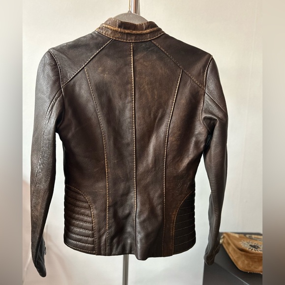 Women’s Vintage Leather Jacket Size 6 - Picture 10 of 12